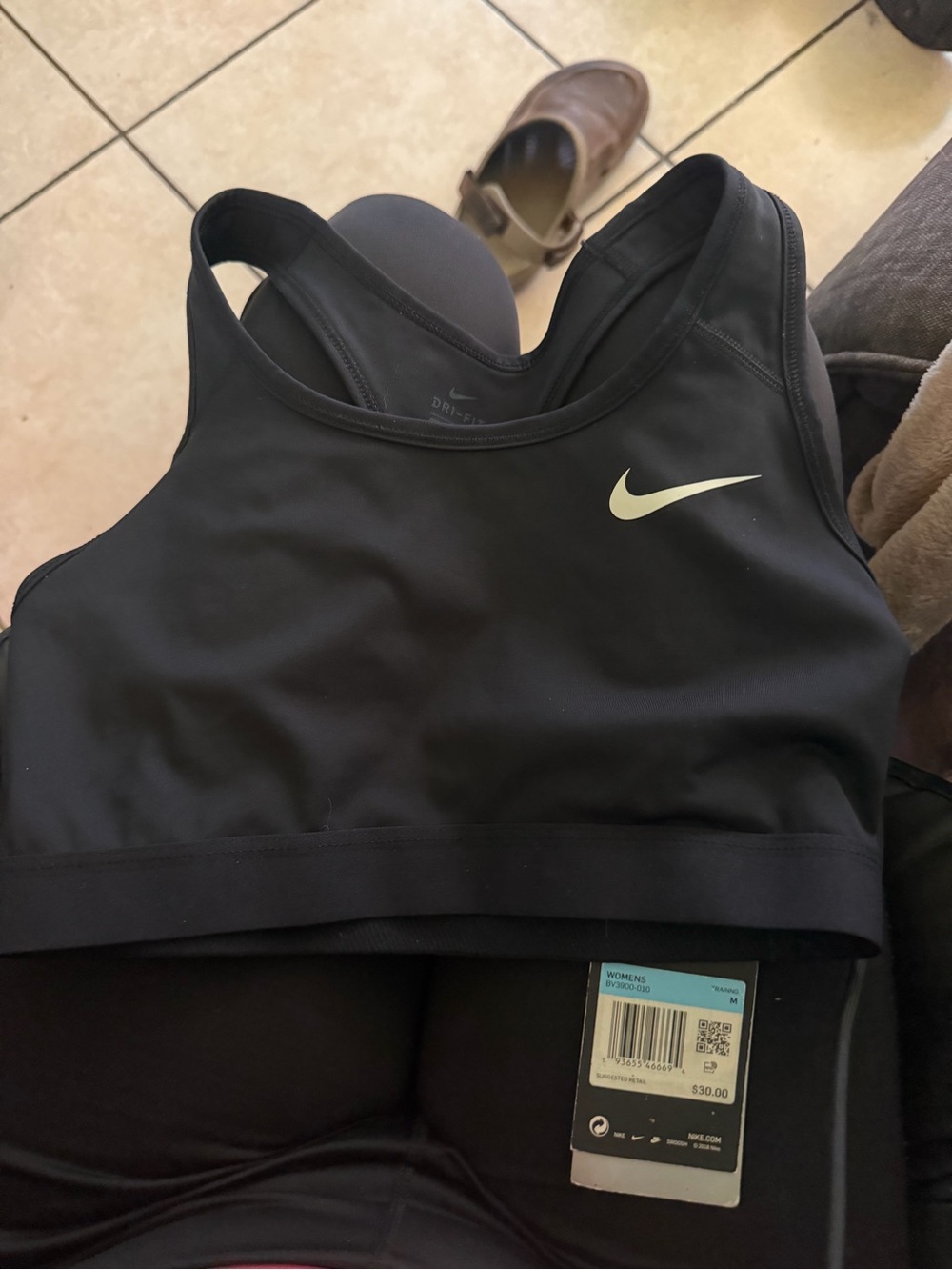 Nike Black Women's swoosh bra